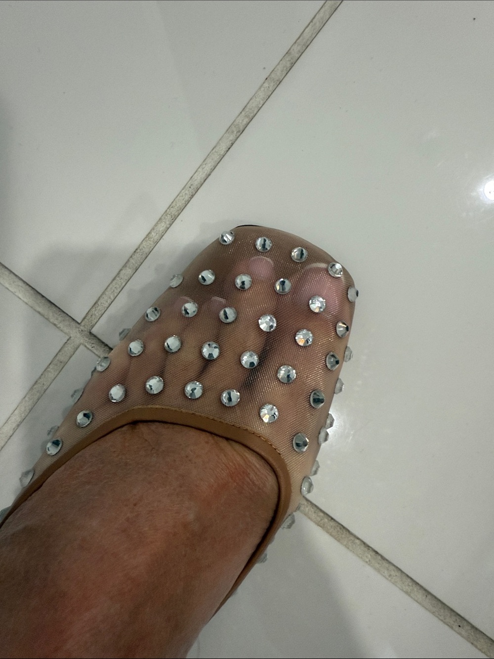Jeffrey Campbell Tan Studded Square-Toe Mule Slides pre own 8 - Picture 6 of 9
